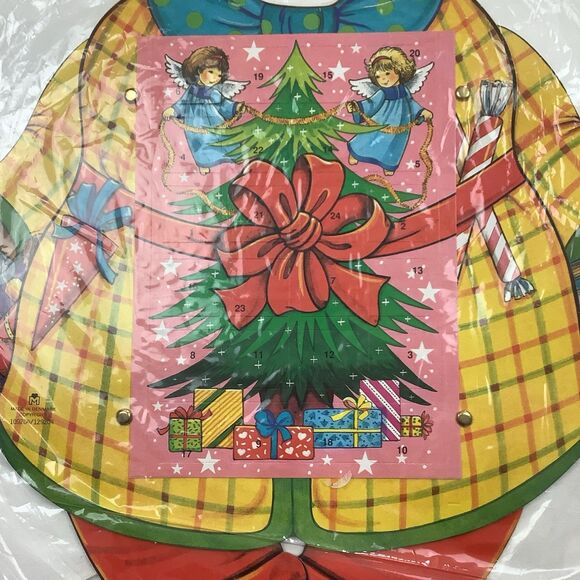 Vintage Pull String Santa Christmas Advent Calendar Denmark Moldow Movable Clown - Picture 5 of 12